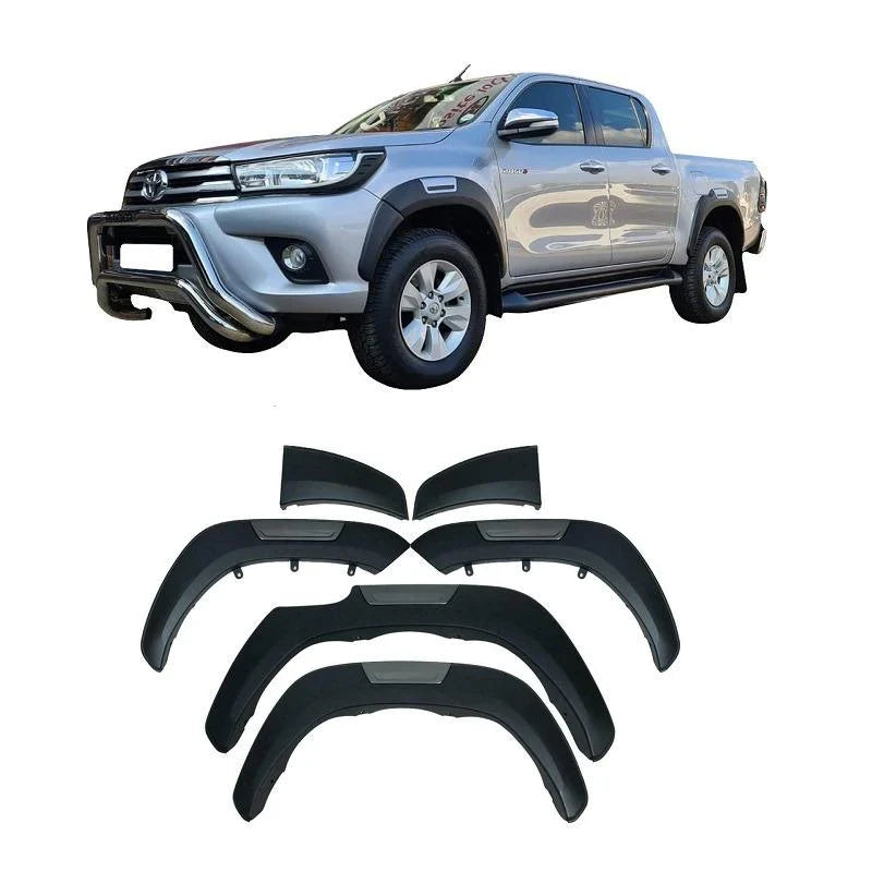Toyota Hilux Rocco Style Fender Flares Wheel Arches (Fits 2016 - 2019 model Hilux)