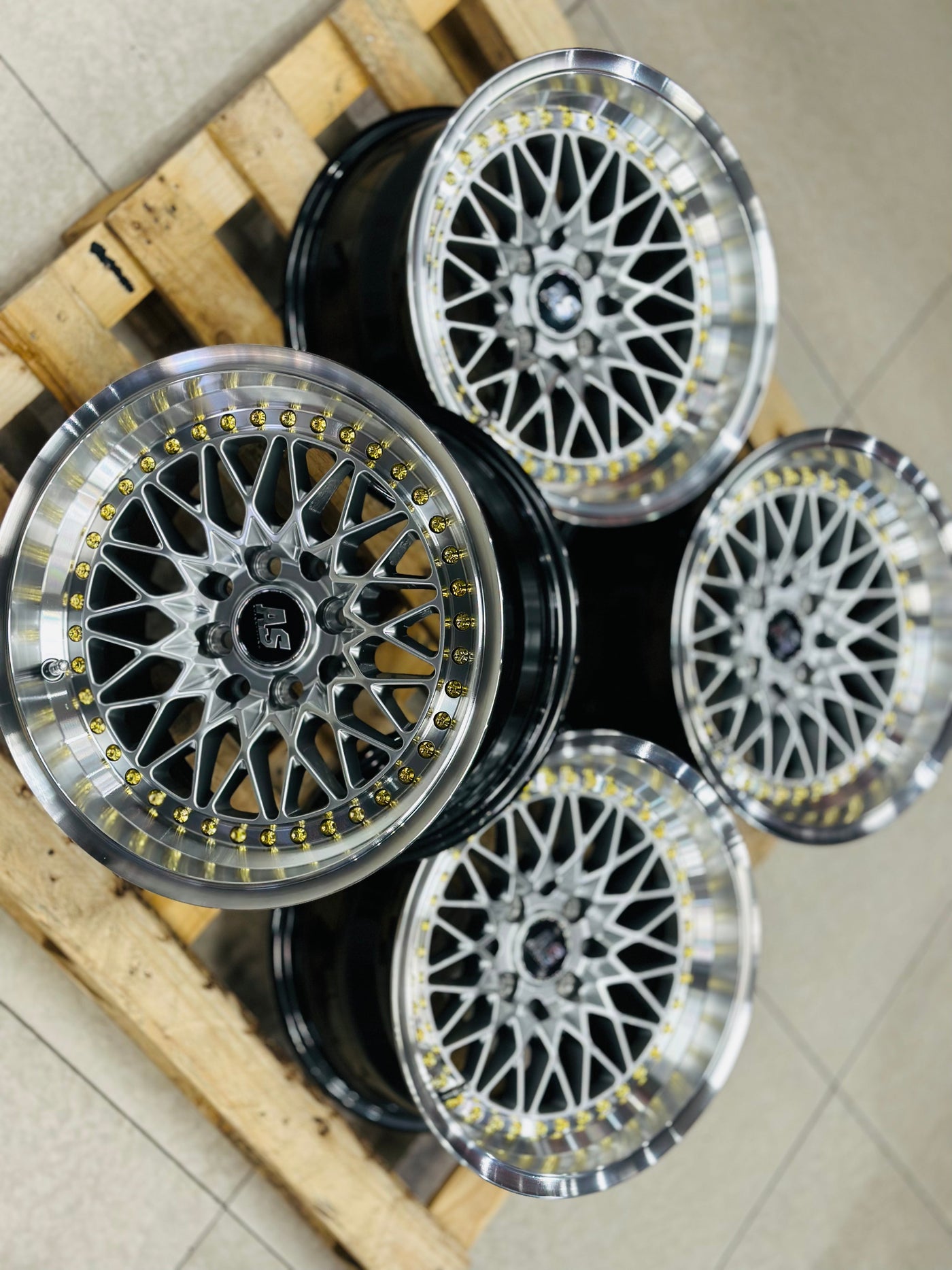 15” AS-7416 VS SILVER  4/100 4/114 wheels