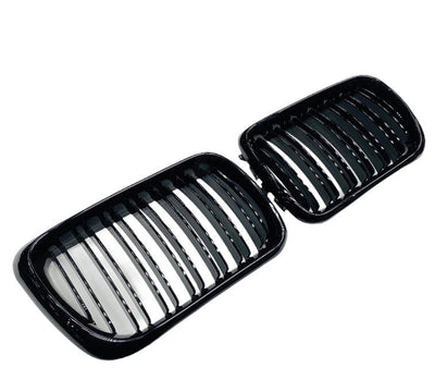 BMW E36 DOUBLE  SLAT GLOSS BLACK GRILLS