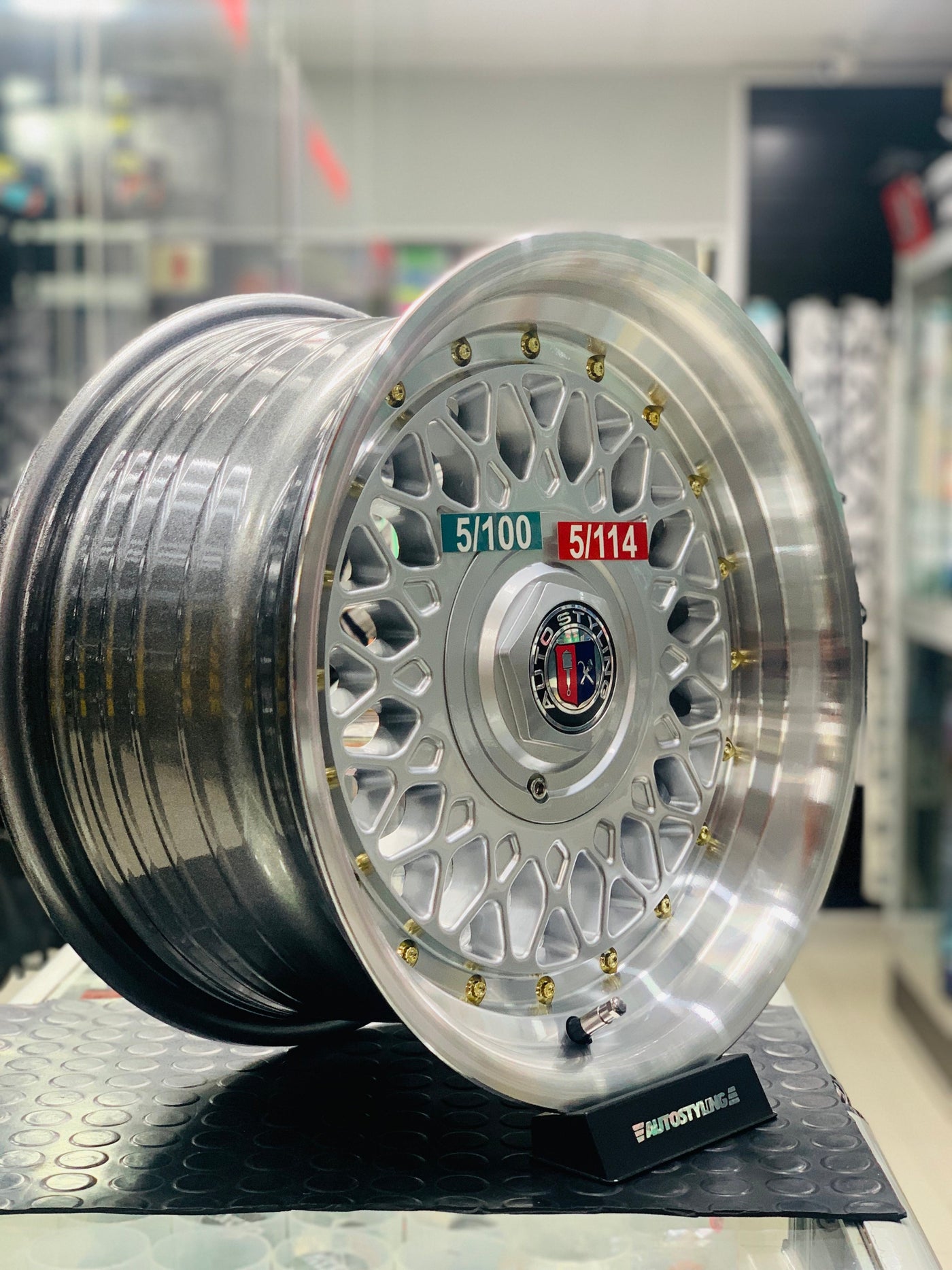 15” AS- PMESH SILVER  5x100 & 5x114 silver  wheels