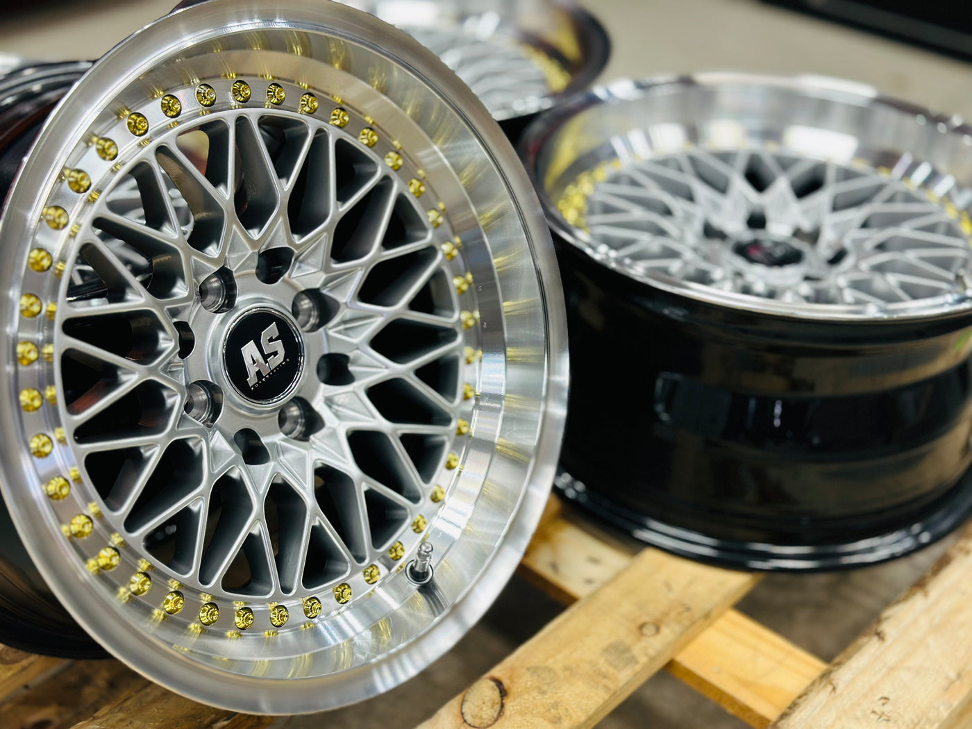 15” AS-7416 VS SILVER  4/100 4/114 wheels