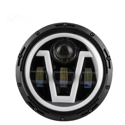JEEP STYLE 7 INCH V HALO HEADLIGHTS