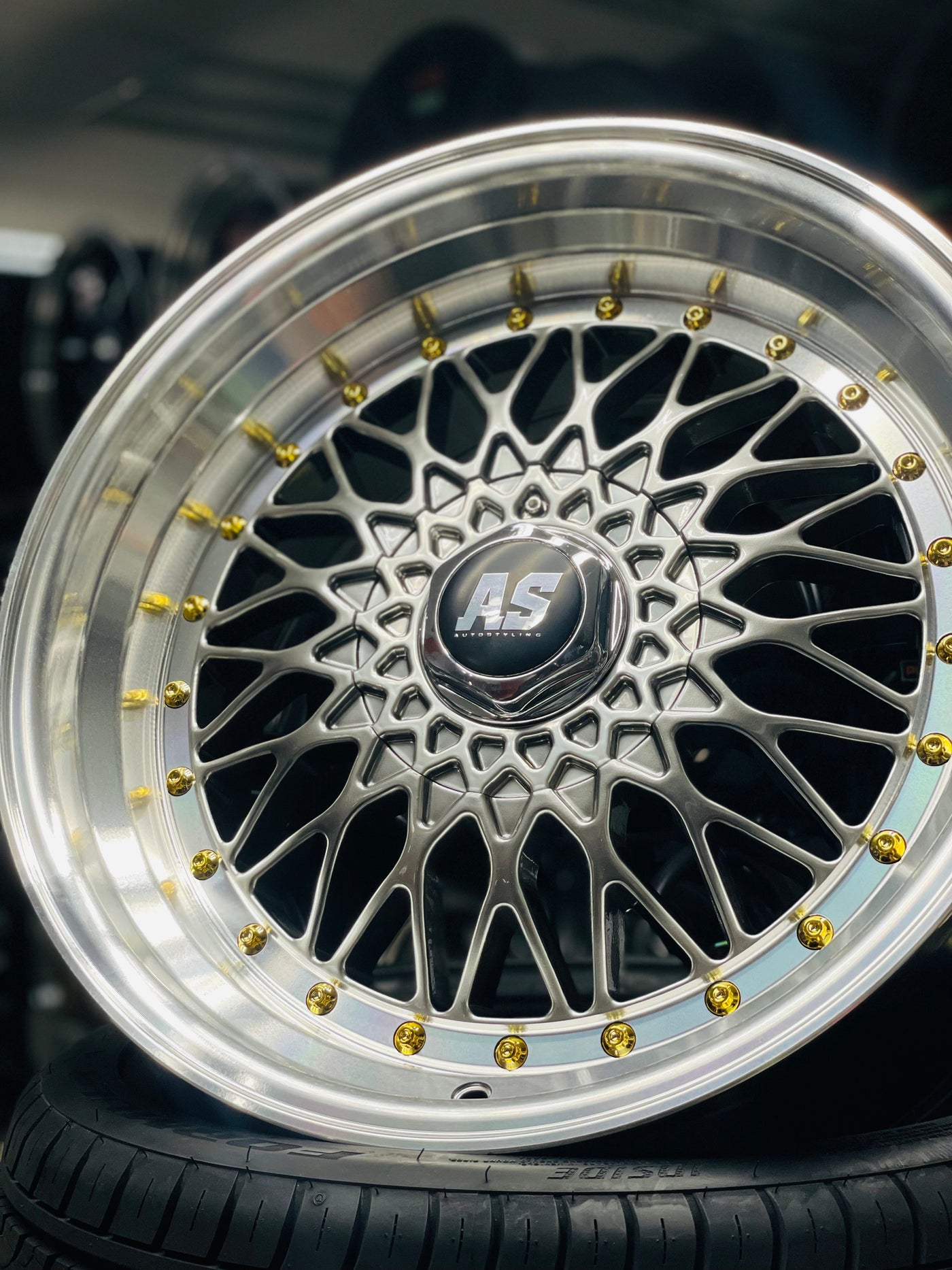 17" AS-008 4/100 & 4/108  GUNMETAL WHEELS