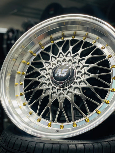 17" AS-008 4/100 & 4/108  GUNMETAL WHEELS