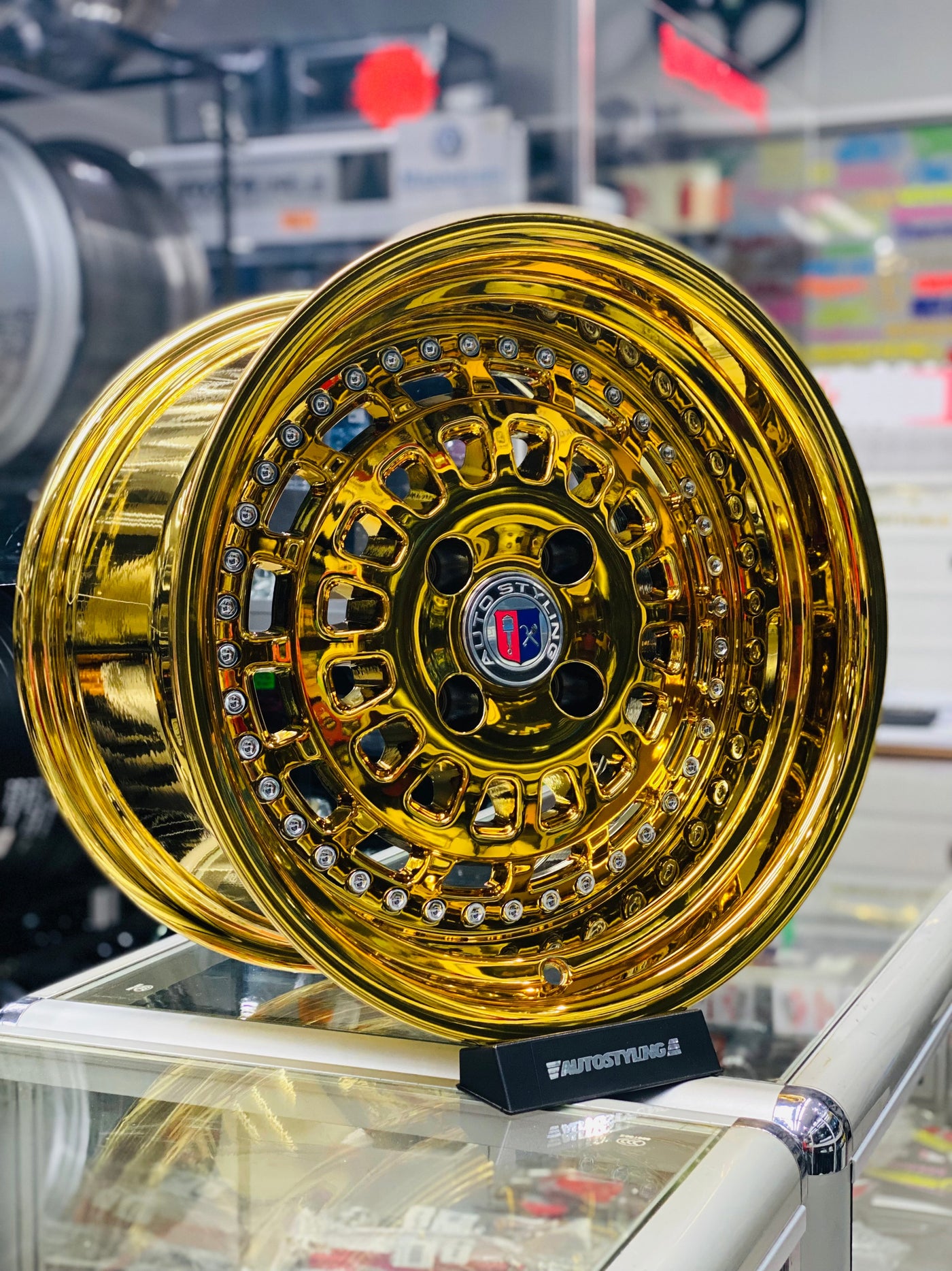 15'' AS-DRUMS 4X100 GOLD CHROME