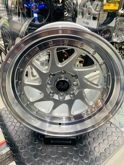 15” AS-AW091 4/100 & 4/114 multi pcd silver wheels