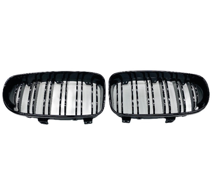 BMW E82 / E87 DOUBLE  SLAT GLOSS BLACK GRILLS