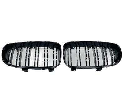 BMW E82 / E87 DOUBLE  SLAT GLOSS BLACK GRILLS