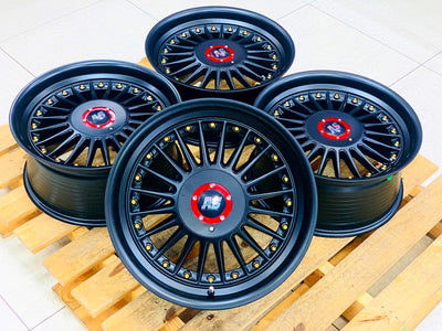 17'' AS-PINA SATIN BLACK 5x100 & 5x114 MULTI PCD WHEELS
