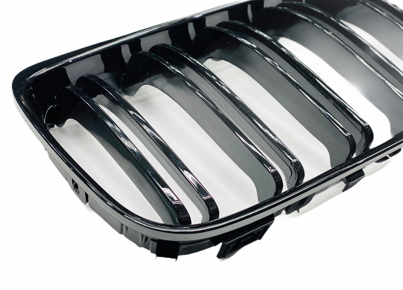 BMW E92 PREFACE LIFT DOUBLE SLAT GLOSS BLACK KIDNEY GRILLS