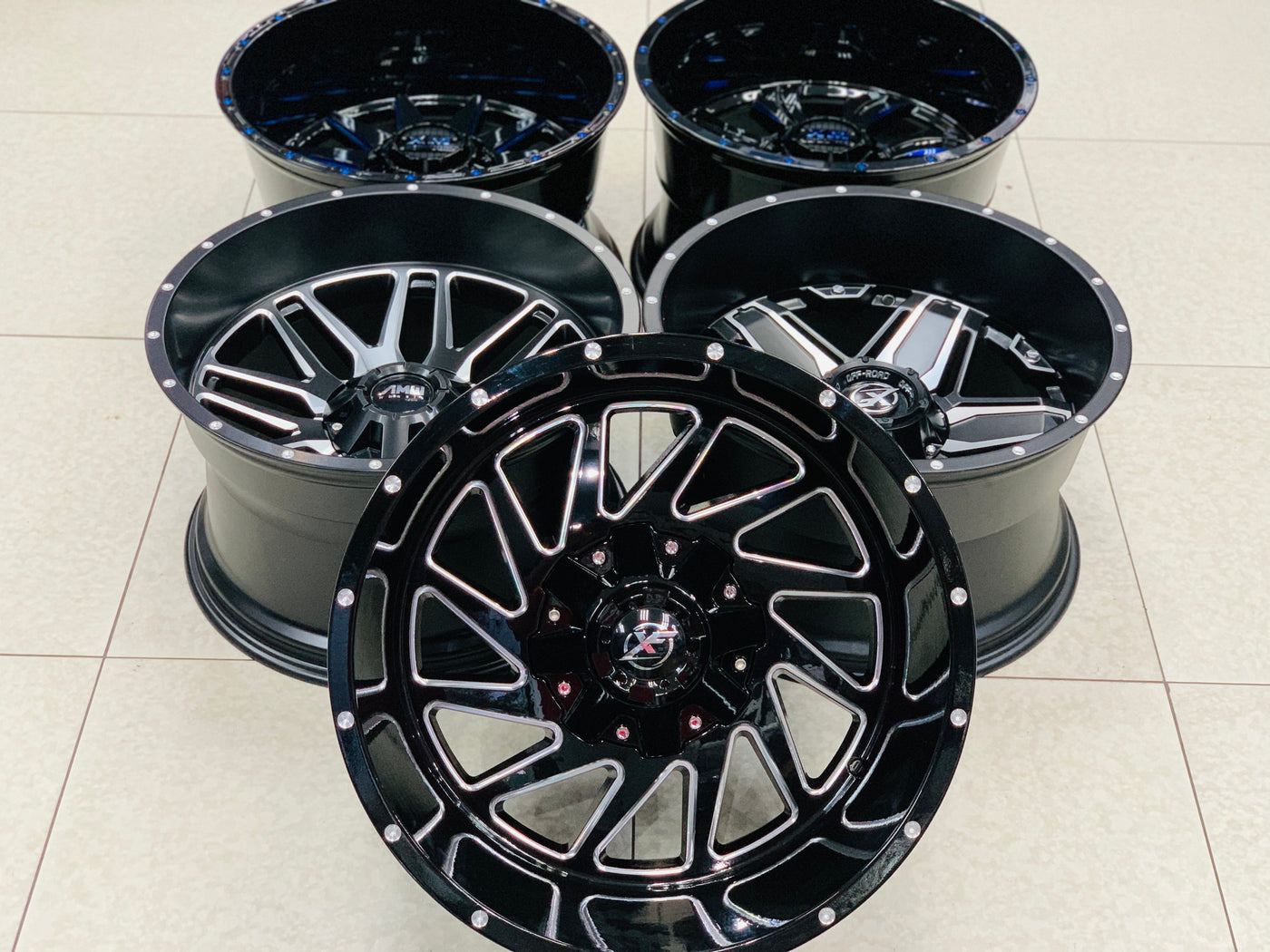 20” AS-F66109 20X12J GLOSS BLACK/ SILVER