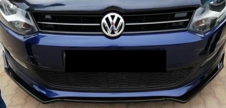 POLO 6 / POLO 7 TSI VIVO 3pce PLASTIC GLOSS BLACK FRONT SPOILER