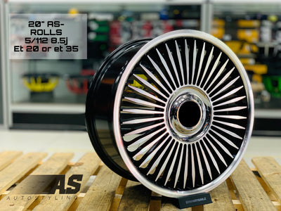 20” AS-ROLLS 5/112 BLACK MACHINE FACE