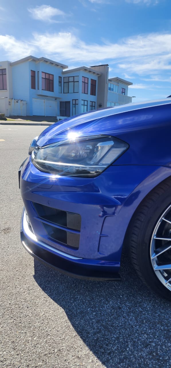 VW GOLF 7 / 7.5 / 7R / 7TSI KERSH 3PCE FRONT SPOILER GLOSS BLACK