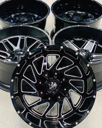 20” AS-F66109 20X12J GLOSS BLACK/ SILVER