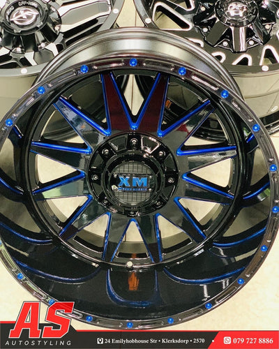 20” AS-XM312  20X12J GLOSS BLACK/ BLUE
