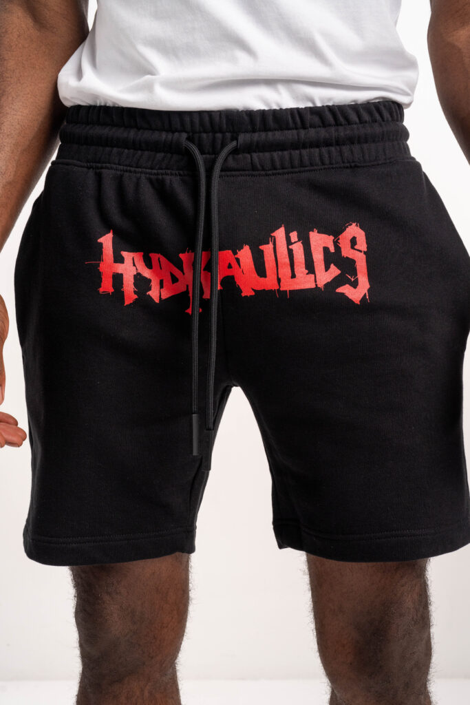 Hydraulics Men’s Red Gothic Logo Shorts