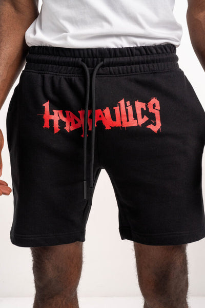 Hydraulics Men’s Red Gothic Logo Shorts