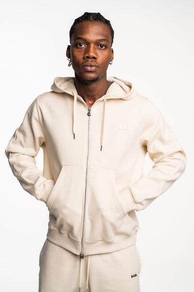 (Core) BALR Men’s Q Series Zip Through Hoodie | B1269.1013-White Swan