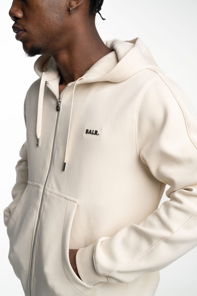 (Core) BALR Men’s Q Series Zip Through Hoodie | B1269.1013-White Swan