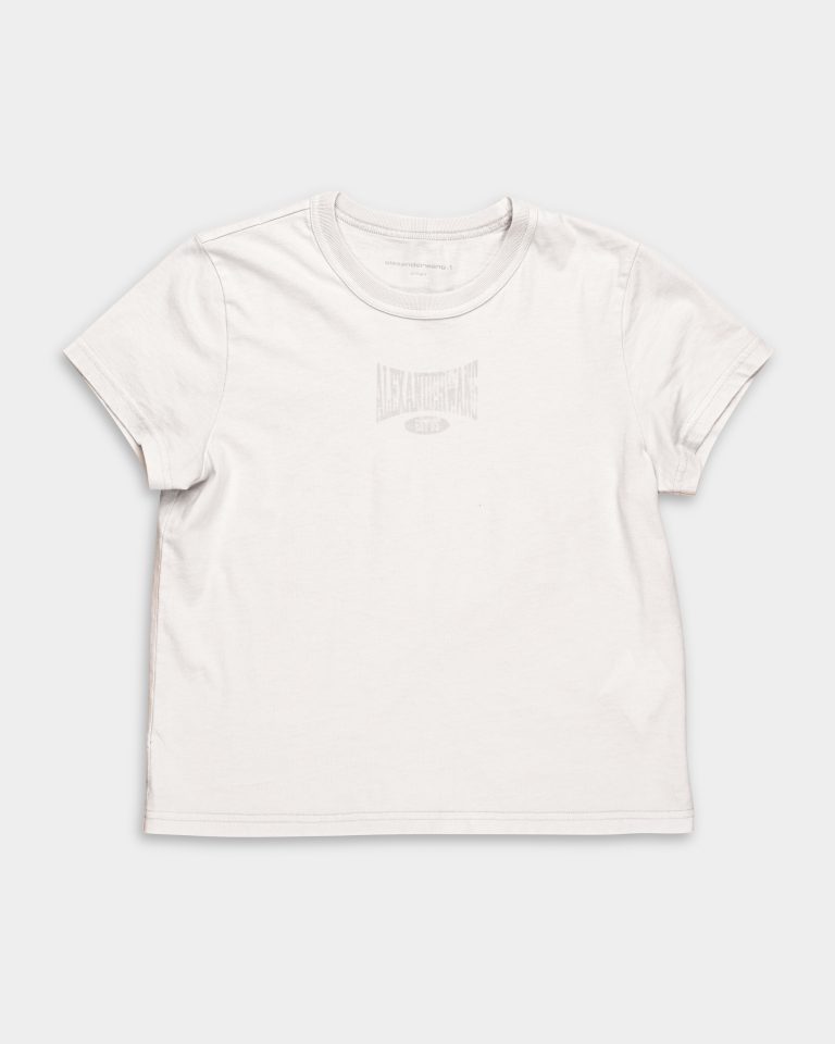 Alexander Wang Graphic Shrunken Tee Dirty White 4CC2251540 132