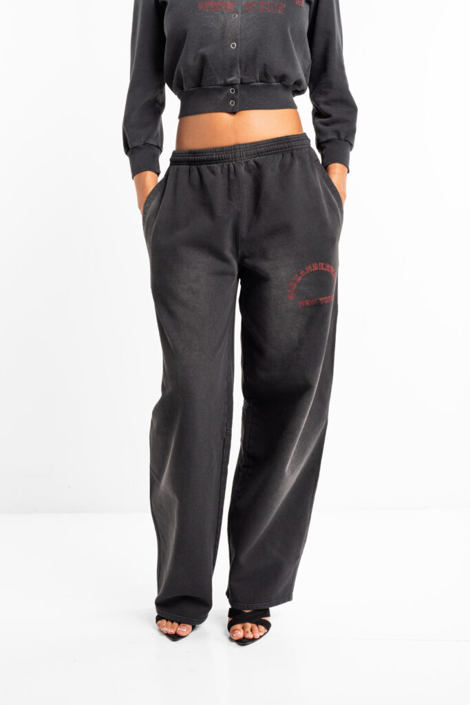 Alexander Wang Graphic Articulated Leg Sweatpant Sunfade Black 4CC2254428 16D