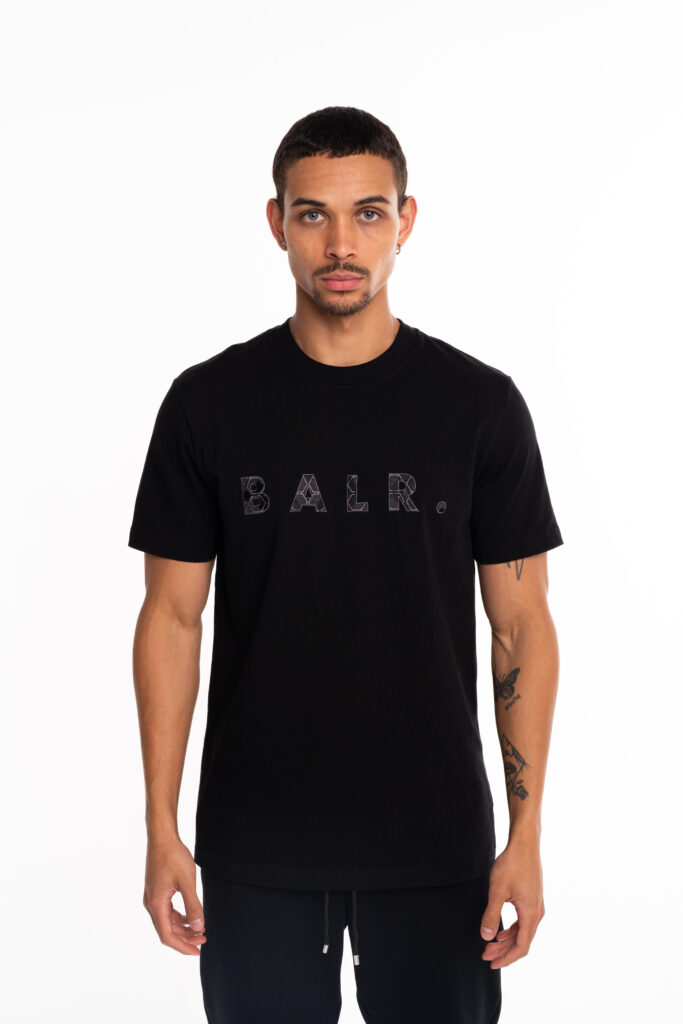 BALR Men’s Monogram Embro Regular Fit T Shirt B1112.1267 Jet Black/Phantom