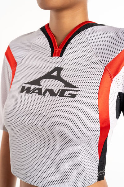 Alexander Wang Graphic Shrunken Combo Jersey White/Red 1CC2251546 973