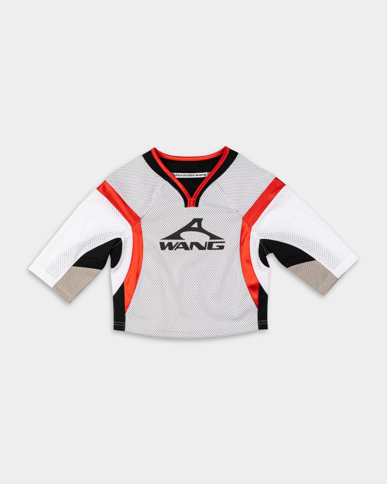 Alexander Wang Graphic Shrunken Combo Jersey White/Red 1CC2251546 973