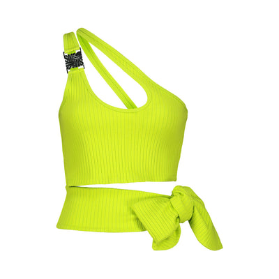 CLAIRE GREEN A-SYMERTRICAL STRAPPY TOP