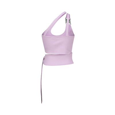 CLAIRE LILAC A-SYMERTRICAL STRAPPY TOP